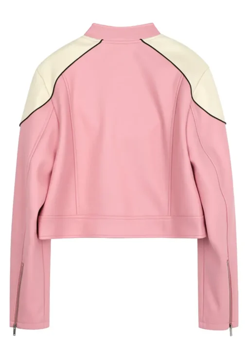 womens-casual-pink-faux-leather-biker-jacket