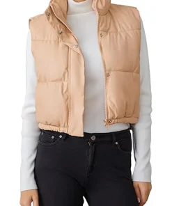 womens-faux-leather-puffer-vest
