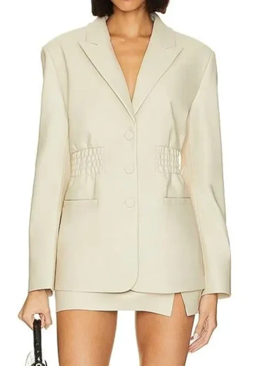 womens-cream-faux-leather-blazer