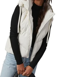 womens-cream-faux-leather-hooded-puffer-vest