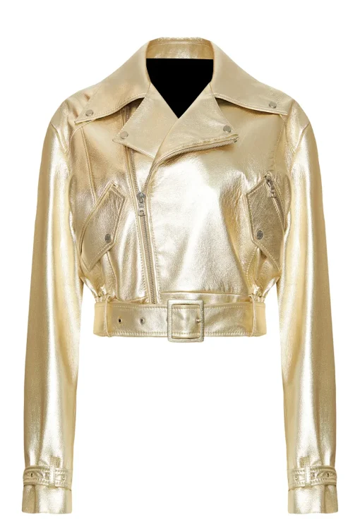 womens-cropped-gold-faux-leather-biker-jacket