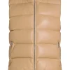 womens-faux-leather-brown-puffer-vest