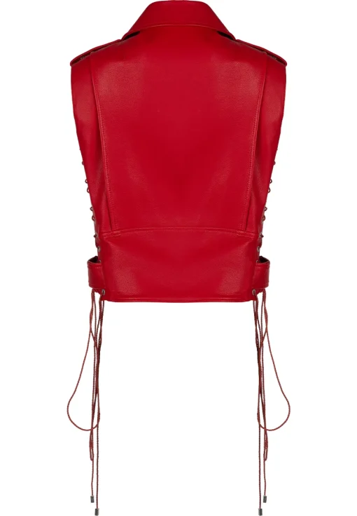 womens-lace-up-red-faux-leather-biker-vest