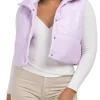 womens-light-purple-faux-leather-puffer-vest