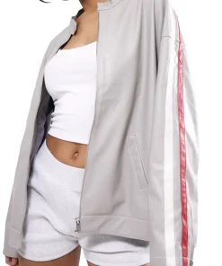 womens-oversized-grey-faux-leather-side-stripe-jacket