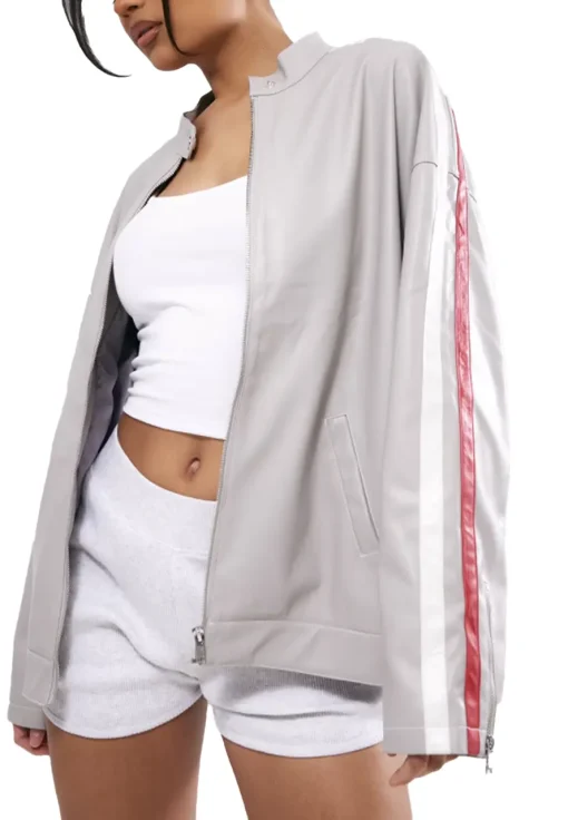 womens-oversized-grey-faux-leather-side-stripe-jacket