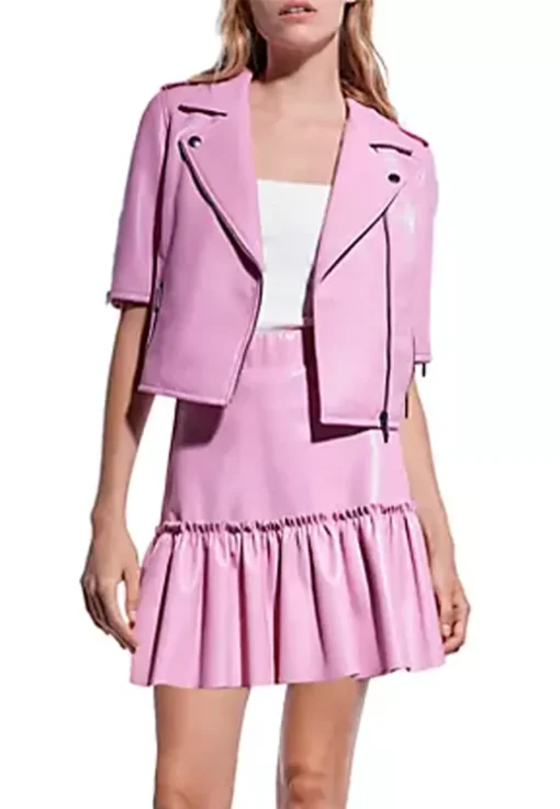 womens-paris-pink-faux-leather-short-sleeves-jacket