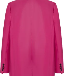 womens-pink-faux-leather-blazer