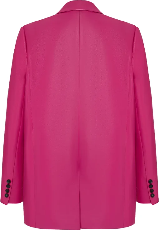 womens-pink-faux-leather-blazer
