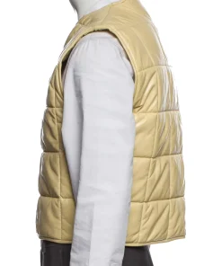 womens-quilted-light-yellow-faux-leather-vest
