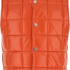 womens-quilted-orange-faux-leather-vest