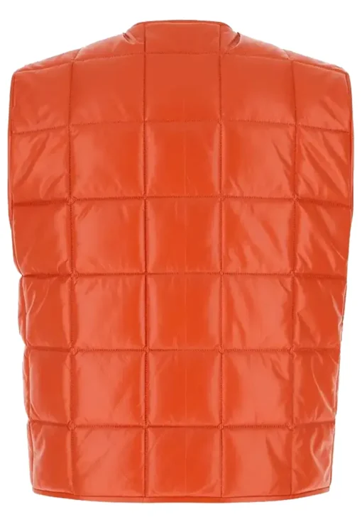 womens-quilted-orange-faux-leather-vest