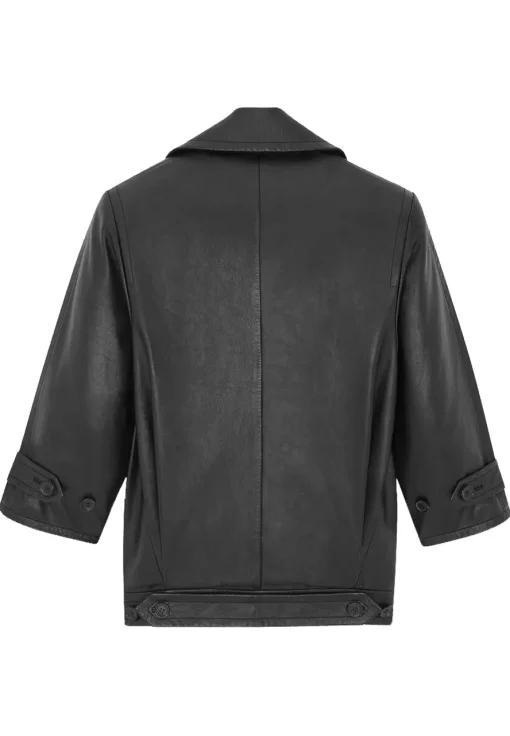 womens-short-plain-black-faux-leather-jacket