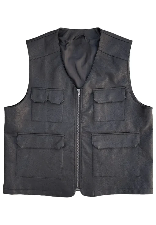 womens-signature-black-faux-leather-vest
