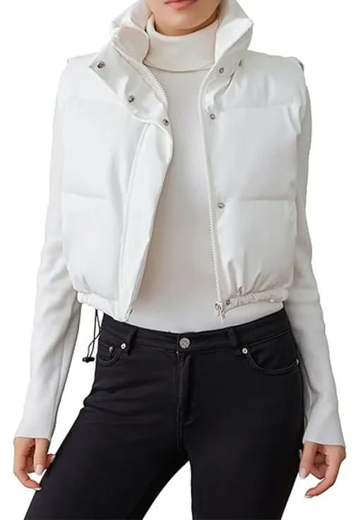 womens-white-faux-leather-padded-down-vest