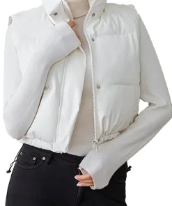 womens-white-faux-leather-padded-down-vest