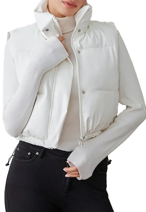womens-white-faux-leather-padded-down-vest