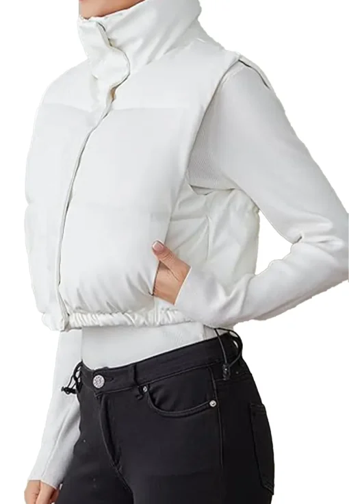 womens-white-faux-leather-padded-down-vest