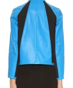 womens-blue-and-black-faux-leather-jacket