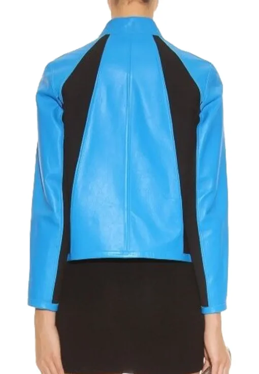 womens-blue-and-black-faux-leather-jacket