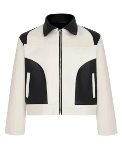 mens-beige-and-black-faux-leather-jacket