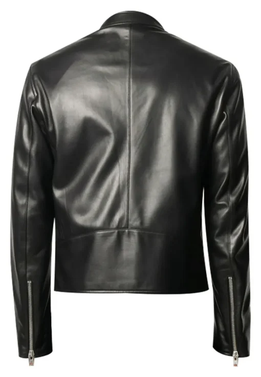 mens-black-biker-zipper-faux-leather-jacket