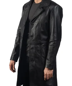 Mens Black Faux Leather Trench Coat 9 mens-black-faux-leather-coat