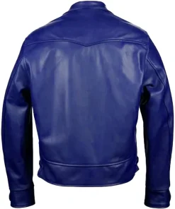 mens-blue-faux-leather-jacket
