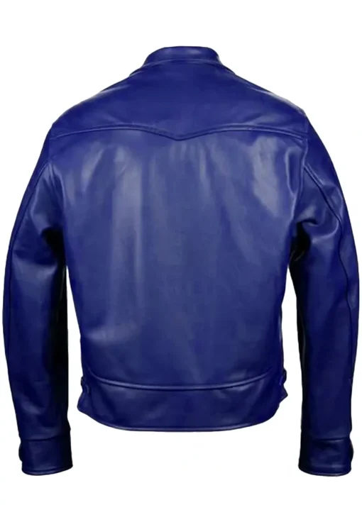mens-blue-faux-leather-jacket