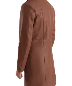 mens-brown-faux-leather-coat