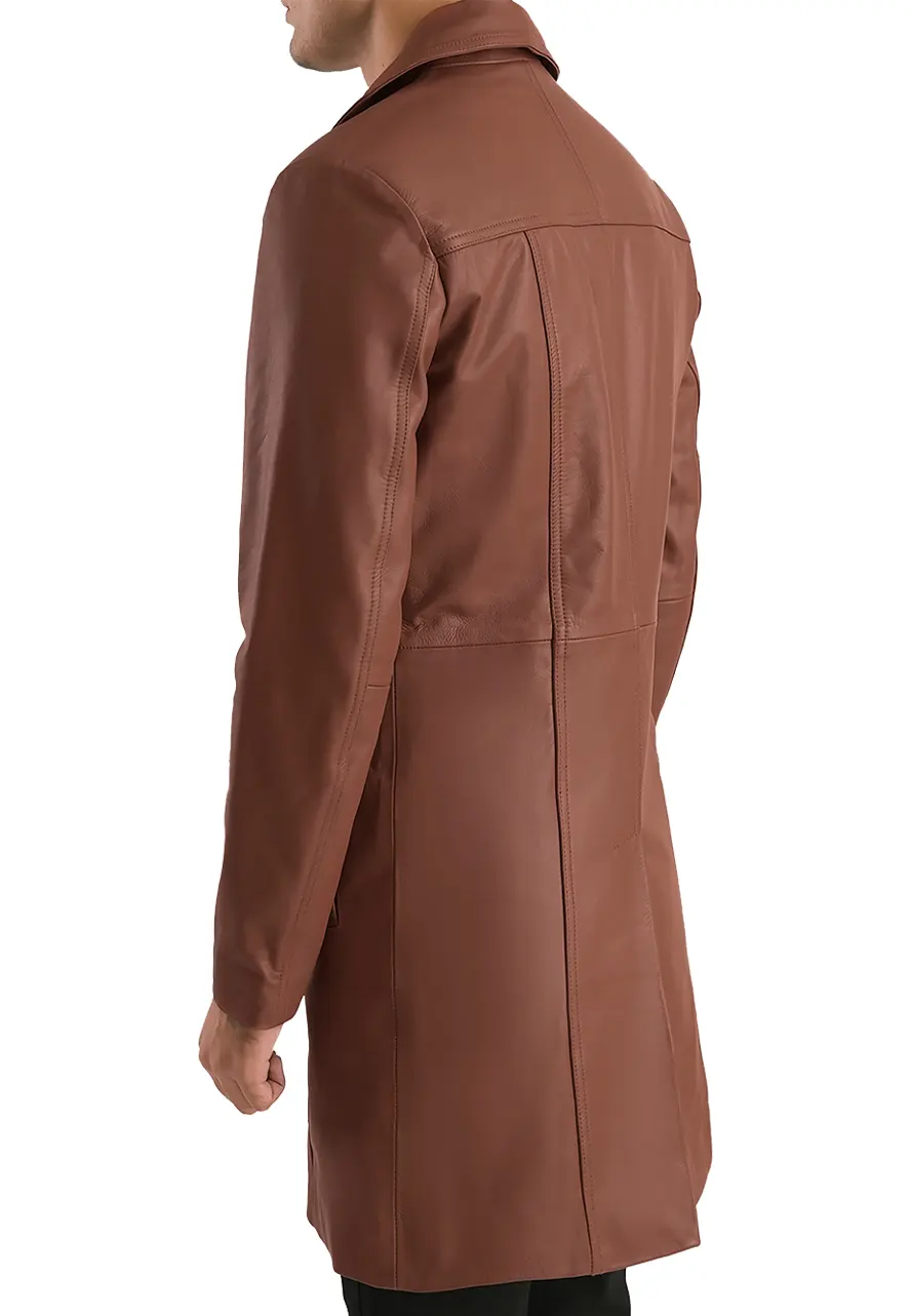 Men's Brown Faux Leather Coat 2 mens-brown-faux-leather-coat