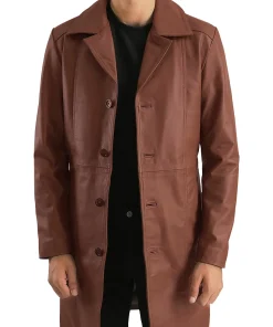Men's Brown Faux Leather Coat 6 mens-brown-faux-leather-coat