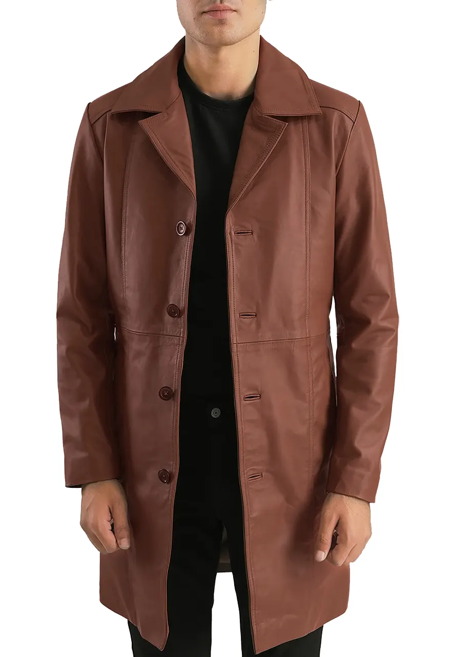 Men's Brown Faux Leather Coat 3 mens-brown-faux-leather-coat