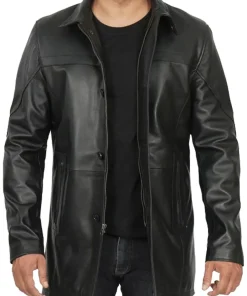 mens-classic-black-faux-leather-coat