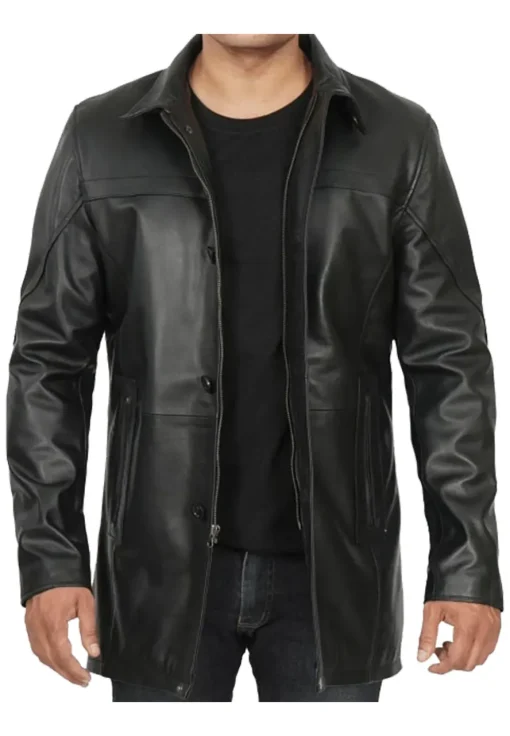mens-classic-black-faux-leather-coat