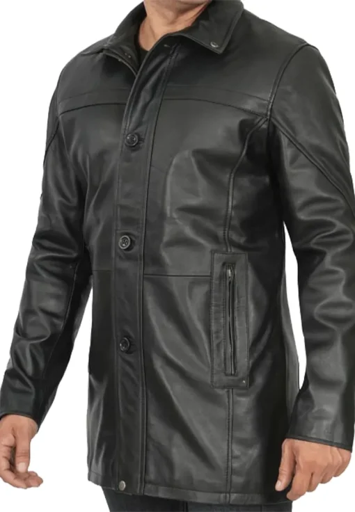 mens-classic-black-faux-leather-coat
