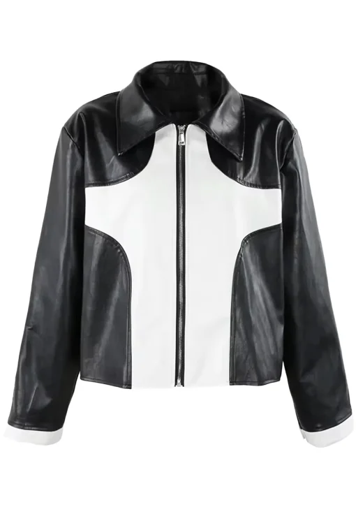mens-contrast-black-faux-leather-racer-jacket