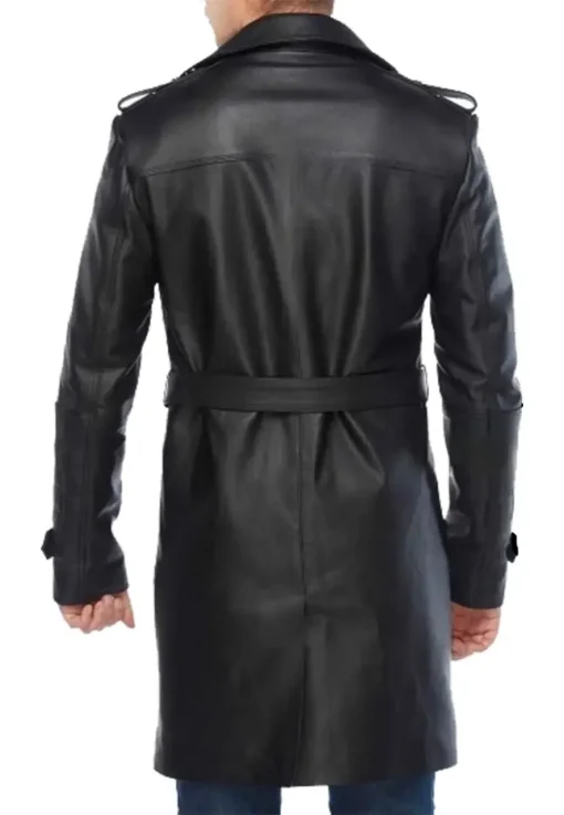 mens-long-black-faux-leather-trench-coat