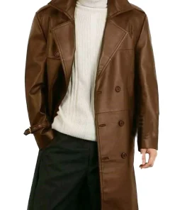 mens-long-brown-faux-leather-coat
