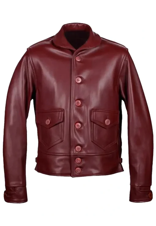 mens-maroon-faux-leather-jacket