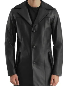 mens-mid-length-black-faux-leather-coat