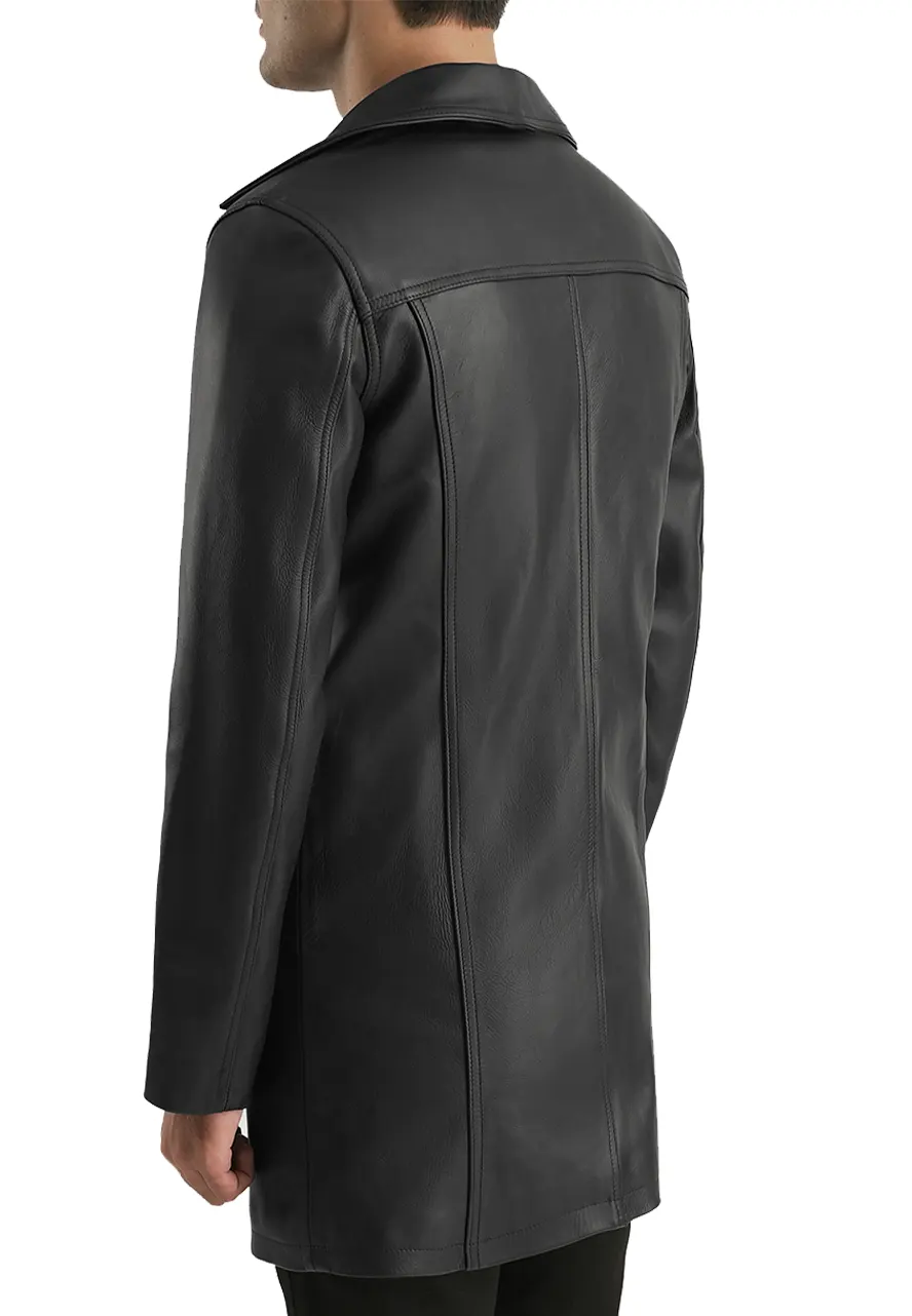 Men's Mid-Length Black Faux Leather Coat 2 mens-mid-length-black-faux-leather-coat