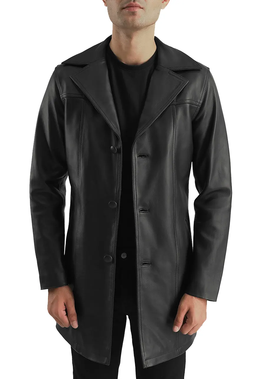 Men's Mid-Length Black Faux Leather Coat 3 mens-mid-length-black-faux-leather-coat
