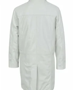 mens-white-faux-leather-trench-coat