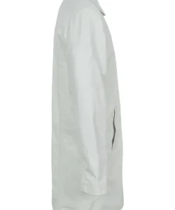 mens-white-faux-leather-trench-coat
