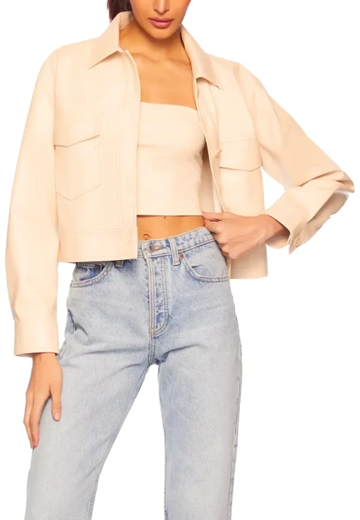 womens-beige-faux-leather-crop-cargo-jacket