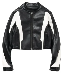 womens-black-and-white-faux-leather-jacket