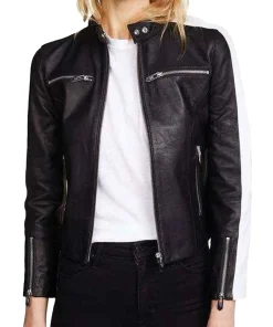 womens-black-faux-leather-white-stripes-jacket