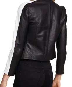 womens-black-faux-leather-white-stripes-jacket