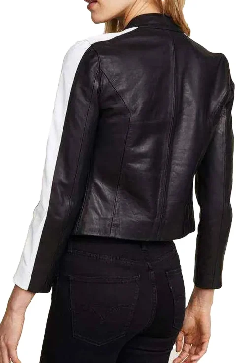 womens-black-faux-leather-white-stripes-jacket